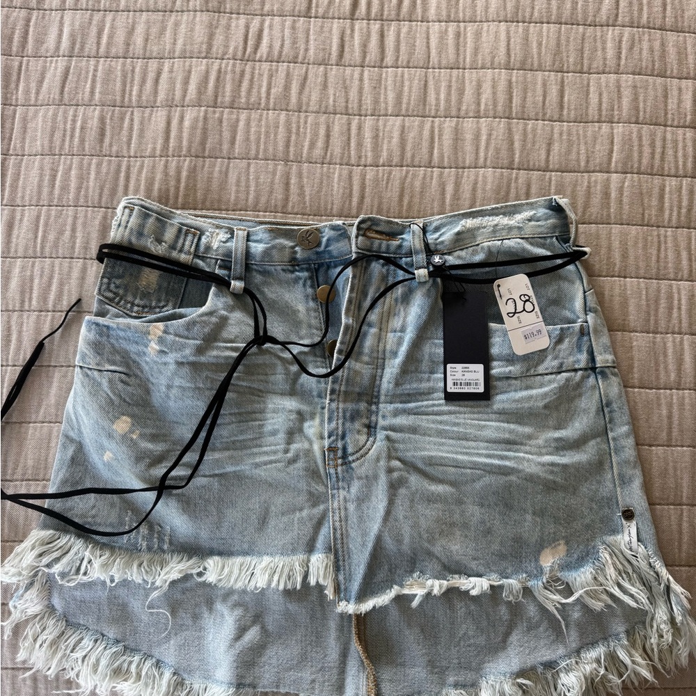 ONE Teaspoon Distressed Denim Shorts